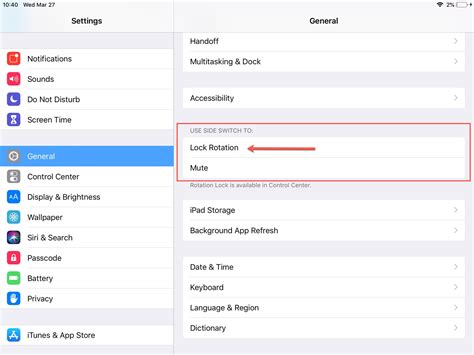 lock screen orientation ipad|How To Rotate Screen on iPad Pro + Lock/Unlock .